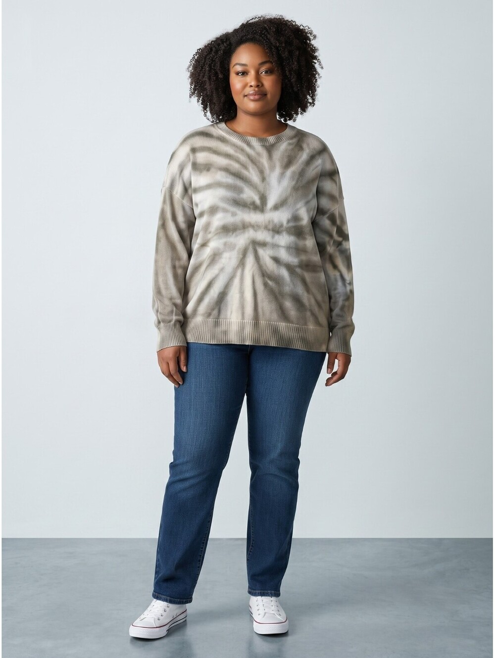 Design History Sweater-Size XL-Olive Cream Gray Tan